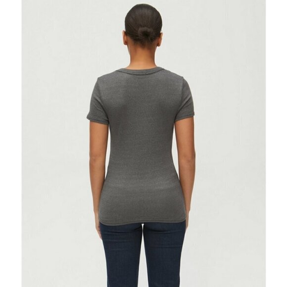 💕MICHAEL STARS💕 Fallon Shine Tee ~ Dark Gray Size NWOT - Picture 3 of 15